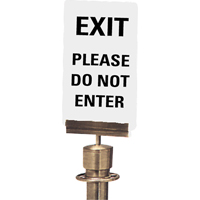 "Exit: Please Do Not Enter" Crowd Control Sign, 11" x 7", Plastic, English SG138 | Office Plus