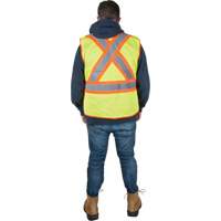 Flame-Resistant Surveyor Vest, High Visibility Lime-Yellow, Medium, Polyester, CSA Z96 Class 2 - Level 2 SGF140 | Office Plus