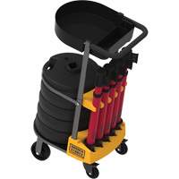PLUS Barrier Post Cart Kit with Tray, 75' L, Metal, Red SGI801 | Office Plus