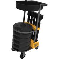 PLUS Barrier Post Cart Kit with Tray, 75' L, Metal, Black SGI812 | Office Plus
