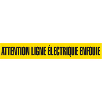 Barricade Tape, French, 3" W x 1000' L, 2 mils, Black on Yellow SGO962 | Office Plus