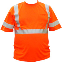 High Visibility Safety T-Shirt, Cotton, Small, High Visibility Orange SGP105 | Office Plus