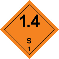 Étiquettes de manutention de matières dangereuses, 4" lo x 4" la, Noir/orange SGQ529 | Office Plus