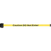 Wall Mount Barrier with Magnetic Tape, Steel, Screw Mount, 7', Yellow Tape SGR021 | Office Plus