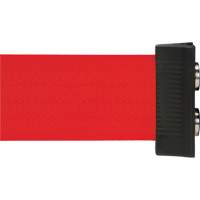 Wall Mount Barrier with Magnetic Tape, Steel, Screw Mount, 7', Red Tape SGR024 | Office Plus