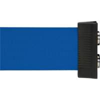 Wall Mount Barrier with Magnetic Tape, Steel, Screw Mount, 7', Blue Tape SGR025 | Office Plus