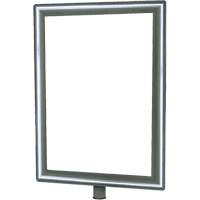 Heavy-Duty Vertical Sign Holder for Classic Posts, Polished Chrome SGU832 | Office Plus
