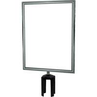 Heavy-Duty Vertical Sign Holder with Tensabarrier<sup>®</sup> Post Adapter, Polished Chrome SGU844 | Office Plus