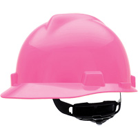 V-Gard<sup>®</sup> Slotted Hard Hat, Ratchet Suspension, Hot Pink SGW078 | Office Plus