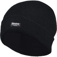 Lined Cuff Tuque, Thinsulate™ Lining, One Size, Black SGW712 | Office Plus