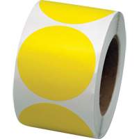 Coloured Marking Dots, Circle, 3" L x 3" W, Yellow, Vinyl SGW782 | Office Plus