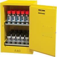 Flammable Aerosol Storage Cabinet, 12 gal., 1 Door, 23" W x 35" H x 18" D SGX675 | Office Plus
