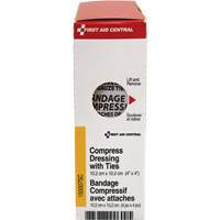 SmartCompliance<sup>®</sup> Refill Compress Pressure Bandage with Ties, 4" L x 4" W SHC031 | Office Plus