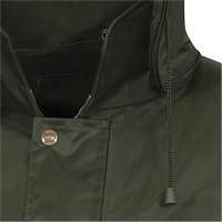 Nailhead Ripstop Tree Planter Hooded Jacket, Polyester/PVC, X-Small, Green SHE437 | Office Plus