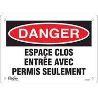 Enseigne « Espace clos », 7" x 10", Plastique, Français SHG593 | Office Plus
