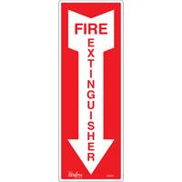 Enseigne «Fire Extinguisher», 5" x 14", Vinyle, Anglais avec pictogramme SHG597 | Office Plus