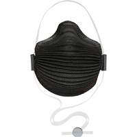 AirWave M Series Black Disposable Masks with SmartStrap<sup>®</sup> & Nose Flange, N95, NIOSH Certified, Medium/Large SHH514 | Office Plus