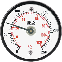 Thermomètre de surface magnétique, Sans contact, Analogique, 0-250°F (-20-120°C) SHI600 | Office Plus