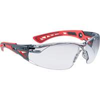 Rush+ Small Safety Glasses, Clear Lens, Anti-Fog/Anti-Scratch Coating SHK039 | Office Plus