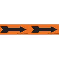 Arrow Pipe Markers, Self-Adhesive, 2-1/4" H x 7" W, Black on Orange SI723 | Office Plus