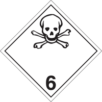 Toxic Materials TDG Placard, Vinyl SD331 | Office Plus