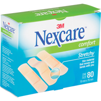 Nexcare™ Comfort Strips, Rectangular/Square, 3", Fabric, Sterile SN659 | Office Plus