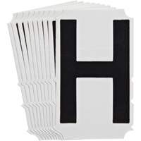 Quick-Align<sup>®</sup>Individual Gothic Number and Letter Labels, H, 4" H, Black SZ996 | Office Plus