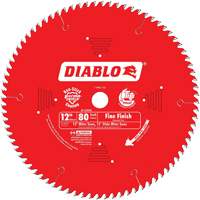 Contractor Saw Blades - Fine Finishing Saw Blades, 12", 80 Teeth, Wood Use TDX931 | Office Plus