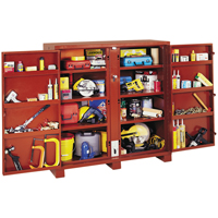Jobsite Shelf Cabinet, Steel, 47.5 Cubic Feet, Red TEP168 | Office Plus