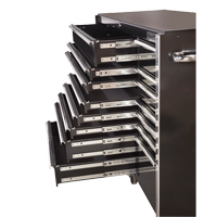RX Series Rolling Tool Cabinet, 19 Drawers, 72" W x 25" D x 47" H, Black TEQ505 | Office Plus