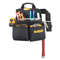 Combo sac et ceinture d'outils et clous pour encadreur à 6 pochettes, Polyester, Noir TEQ608 | Office Plus