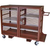Mobile Mesh Cabinet, Steel, 49 Cubic Feet, Red TEQ805 | Office Plus