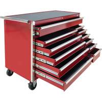 Industrial Tool Cart, 12 Drawers, 56" W x 24-1/2" D x 38-1/8" H, Red TER103 | Office Plus