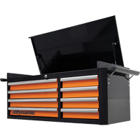 Coffre supérieur, 42" la, 8 tiroirs, Noir/Orange TER177 | Office Plus