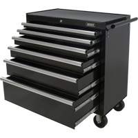 Industrial Tool Cart, 6 Drawers, 39" W x 20-4/5" D x 25-4/5" H, Black TER217 | Office Plus