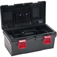 Heavy-Duty Tool Box, 17-1/2" W x 9-1/2" D x 8" H, Black TLV083 | Office Plus