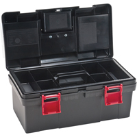 Plastic Tool Box, 17-1/2" W x 9-1/2" D x 8" H, Black TLV084 | Office Plus