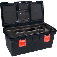 Plastic Tool Box, 22" W x 11" D x 10-1/2" H, Black TLV085 | Office Plus