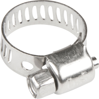 Hose Clamps - Stainless Steel Band & Screw, Min Dia. 1/5", Max Dia. 5/8" TLY283 | Office Plus