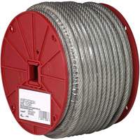Wire Cable, 250' (76.2 m) x 1/8", 340 lbs. (0.17 tons), Vinyl Coated TQB489 | Office Plus