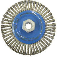 Wire Wheel Brushes, 5-7/8" Dia., 0.02" Fill, 5/8"-11 Arbor, Stainless Steel TT273 | Office Plus