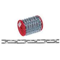Straight Link Coil Chain, Low Carbon Steel, 2/0 x 120' (36.6 m) L, 520 lbs. (0.26 tons) Load Capacity TTB311 | Office Plus