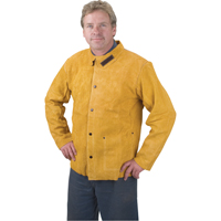 Welding Jacket, Leather, 3X-Large, Golden Brown™ TTU388 | Office Plus