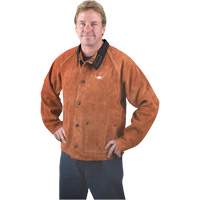 Welding Jacket, Leather, 5X-Large, Lava Brown™ TTU403 | Office Plus