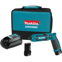 Impact Driver Kit, 1/4", 220 in-lbs Max. Torque, 7.2 V, Lithium-Ion UAF062 | Office Plus