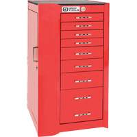 Pro+ Left Side Rider Tool Cabinet, 8 Drawers, 19" W x 19" D x 36-1/2" H, Red UAF499 | Office Plus