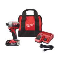 M18™ Compact Hex Impact Driver Kit, 1/4", 1600 in-lbs Max. Torque, 18 V, Lithium-Ion UAF968 | Office Plus