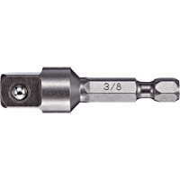 Adapter & Extension, 1/4" Drive Size, 3/8" Male Size, Ball, 2" L UAH318 | Office Plus
