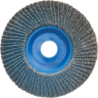 BlueFire™ R884P Coarse Grit Flap Disc, 5" x 7/8", Type 27, 60 Grit, Zirconia Alumina UAJ184 | Office Plus