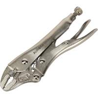 Locking Pliers with Wire Cutter, 5" Length, Curved Jaw UAV664 | Office Plus